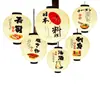 Linterna Impermeable de PVC para Exteriores Estilo Japonés Sushi Sashimi Cocina Barbacoa Tienda de Resort de Aguas Termales Artesanía Redonda