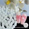 Broca plana de resina transparente para decoración de uñas, con diseño de camelia explosiva, Aurora, venta al por mayor