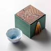 Horno de Cristal Boca de Flor Cambiante Taza Maestra Taza Individual Azul Hielo Especial Personal Taza de Té Taza de Cerámica para Cata de Té Tazas de Té Kung Fu de Alta Temperatura