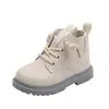 Novo Vestido Infantil Outono/Inverno 2026 Dr. Botas Martens Cor Sólida Estilo Britânico Botas Pequenas de Couro para Meninos Botas de Cano Curto da Moda para Meninas Tendência