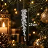 Adornos de Carámbano Acrílico Navideño Decoraciones para Árbol de Navidad Colgantes Gota de Agua Acrílica Alta Transparencia Adornos Colgantes Decorativos
