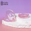 Material de Empaque para Rubor en Crema de un Solo Color de Alto Brillo de 3g, Caja Vacía Ovalada para Rubor en Crema, Material de Empaque para Crema Cosmética, Caja de Plástico para Crema