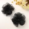Estilo K de Gasa de Seda Multicapa Borde Quemado Flores de Tela Pegatinas DIY Hecho a Mano Versátil Broche Adornos para el Cabello Accesorios para la Ropa Venta al por Mayor