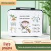 Mala de Viagem Portátil de Grande Capacidade, Estojo de Maquiagem Portátil para Mulheres, Bagagem de Mão Estilo Coreano, Estojo de Maquiagem Portátil de 14 polegadas para Bagagem de Mão