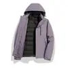 Cortavientos con Forro de Plumas Desmontable y Forro Polar Tres en Uno con Capucha Versátil Bloque de Color para Hombres y Mujeres al Aire Libre Compra Grupal Mayoreo