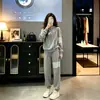 Conjunto deportivo casual de moda para mujer, moda otoño/invierno, elegante y juvenil, sudadera con capucha de corte holgado y pantalones jogger, conjunto de dos piezas