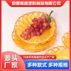 Cesta de Frutas Redonda de Encaje Ktv Snack Snack Cesta de Pastelería Cesta para Verduras y Frutas para Hot Pot Cesta de Frutas Tejida de Immitación Ratán