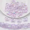 Novedad en stock variedad de cuentas de vidrio de agujero mediano mariposa rosa grande accesorios DIY cuentas sueltas al por mayor color horneado semi AB