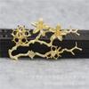 Joyería DIY, Adornos de Cabeza Móvil, Accesorios para el Cabello, Materiales para Pasadores al por Mayor, Fundición de Cobre, El Cobre Se Puede Incrustar con Ramas de Flor de Ciruelo A756