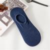 Meias Curtas Xiaoyuanji 7A Antibacterianas e Desodorantes Cor Pura Meias de Algodão para Homens e Mulheres Primavera e Verão Listradas Silicone Antiderrapante Meias Invisíveis para Barco para Mulheres