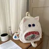 Mochila Escolar de Gato Siamés de Dibujos Animados Estilo Ins Linda Versátil para Viajes Estudiante Mochila Casual Mochila para Ropa de Trabajo