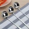 Aço Inoxidável Cabo Longo Estendido Tempero Molho Mel Comercial Cabeça Redonda Cozinha Pequher Colher de Óleo Restaurante Doméstico Colher de Tempero