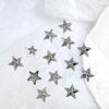 Pegatinas para uñas con diseño de estrella de cinco puntas de aleación de plata, estilo transfronterizo, venta al por mayor