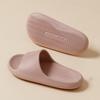 Zapatillas Qichu Liangpin de suela gruesa color moca, ligeras, para el hogar, para parejas, para exteriores, con estampado de cuero, sandalias de verano sin cordones