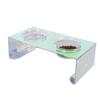 Comedor láser colorido para mascotas, con soporte inclinable para cuencos, protección para el cuello, acrílico, para perros, fabricantes transfronterizos