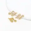 Oro Verdadero 18k Col de Forma Pentagonal Microincrustaciones de Circonita Accesorios Pulsera de Mariposa Colgante DIY Collar Pendientes Colgante D103