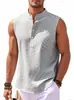 Nova Moda Masculina de Verão Gola Alta Roupas Dopamina Leve Sem Mangas Estilo Europeu e Americano