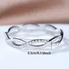 Anel de Prata Esterlina S925 Europeu e Americano Transfronteiriço Temu Mais Vendido Onda Oca Camada Dupla Cruz Cravejada com Diamante para Mulheres