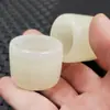 Dedo de chave inglesa de jade Xinjiang Hetian dedo de chave inglesa de jade branco dedo de chave inglesa de calcita dedo de chave inglesa de jade listrado anel de dedo de chave inglesa grande