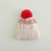 Gorro Infantil Chenjing Otoño e Invierno Estilo Coreano Moderno Versátil Gorro de Punto con Pompón de Piel Resistente al Frío y Cálido para Niños y Niñas