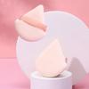 Esponja Triangular para Polvo de Maquillaje, Forma de Abanico, Terciopelo Corto Flocado, Almohadilla Esponjosa para Fijar Maquillaje, Venta al por Mayor, Transfronterizo, para Polvo Suelto, Polvo Seco