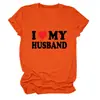 Yo Mi Marido Amazon Ebay Estación Independiente Moda Elegante Camiseta de Mujer Cuello Redondo Manga Corta Ropa Interior Exportación