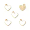 Geométrico Colgante Individual Corazón con Goteo de Aceite Accesorios de Joyería de Aleación Llavero de Corazón de Durazno para Bricolaje Accesorios para Pulsera Collar W568