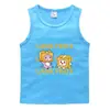 Chaleco de verano 2023 para niños, camisa informal de algodón estilo coreano con parte inferior absorbente de sudor, camiseta interior deportiva sin mangas Guo Guo para niños