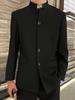 Otoño popular en stock impulso principal cuello alto casual de negocios color liso chaqueta chaqueta traje chaqueta hombre traje Tang chino