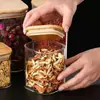 Atacado do Fabricante Potes Quadrados de Vidro Borossilicato Selados, Potes para Armazenamento de Alimentos e Grãos, Potes para Chá, Potes de Armazenamento para Cozinha