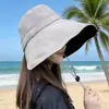 Protección Solar Ala Ancha Estilo Nuevo A prueba de Viento UV Goma Negra Sombrero de Sol de Verano Sombrero de Pescador Sombrero Protector Solar para Ciclismo al Aire Libre