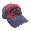 Gorra de béisbol retro americana para mujer, de tela vaquera lavada con letras y parte superior suave, de ala ancha, con cabeza grande, para ducharse, pequeña.
