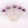 Cartão de amor para bolo 5 cinco pontas estrelas de amor coração de pêssego bolo Bandeira de amor sorvete amor