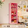 Estantería Pequeña de Acero, Estante de Almacenamiento de Espacio Estrecho, Gabinete de Almacenamiento de Metal Integrado de Pie para Lado de Sofá/Montaje en Pared, Estantería para Almacenamiento en el Hogar