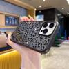 Estilo Garota Popular Estampa de Leopardo Preto e Cinza Espelho de Maquiagem Capa de Celular Atacado Maçã 17 Capa Protetora Anti-Queda Case com Espelho para Iphone12