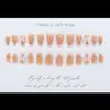Venta Caliente Transfronteriza Blanco Francés Simple Lazo Perla Gama Alta Europeo y Americano 24 Piezas Uñas Portátiles Venta Directa de Fábrica