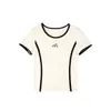 Camiseta Princess Yuanyuan Roupas Infantis 2026 Novo Modelo Verão Infantil Ajustada Manga Curta Camiseta Básica para Meninas, Estilo Coreano Desenho Animado