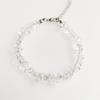 Pulsera de Grava de Ágata de Cristal Natural Pulsera Irregular de Piedra Semipreciosa Amatista Rosa Estudiante Novia Regalo