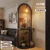 Nova tela estilo chinês para sala de chá, armário divisória de madeira maciça, estante de armazenamento de vime para varanda, prateleira de exposição antiga, decoração artística inspirada em Zen