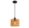 Luz de techo de pasillo con espejo cruzado, lámpara colgante bohemia minimalista, tejida de ratán, entrada de pasillo, sala de estar, comedor, balcón, luz para casa de huéspedes