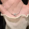 Collar de acero de titanio con colgante de gota de agua de circón brillante de moda para mujer, diseño único, exquisito accesorio de cadena para la clavícula