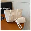 Bolsa Grande de Luxo 2025 Outono Inicial Bolsa Feminina Bolsa de Ombro Grande Capacidade Roupas de Trabalho Versátil Conjunto de Três Peças Bolsinha Bolsa Tote