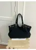 Bolsa tote retrô de moda transfronteiriça feminina bolsa novo estilo grande capacidade simples para o dia a dia bolsa de ombro alta aparência única bolsa de ombro única moderna