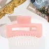 Grampo de Cabelo Quadrado Vazado de Alta Qualidade para Penteados Elegantes, Presilha Tubarão Feita de Material de PC, Acessório de Garra de Cabelo