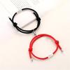 Pulseiras de Casal Sol e Lua de Novo Amor Transfronteiriças com Ímãs Redondos Que Se Atraem, Presente de Dia dos Namorados para Homens e Mulheres, Pulseiras Trançadas