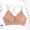 Verano Nuevo Encaje Sin Costuras Top de Tubo Chaleco con Tirantes Espagueti y Hermosa Espalda Ropa Interior Básica para Niña Envoltura Deportiva