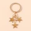 Llavero con forma de estrella de cinco puntas y lentejuelas, diseño sencillo y dulce, ideal para teléfono móvil, bolso de mano, mochila escolar, accesorios colgantes.