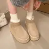 Botas de Nieve Nuevas de Invierno 2026 para Mujer Suela Gruesa para Exteriores sin Cordones Botines Cortos Botas de Algodón Cálido con Felpa