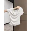 Roupas de Dança Femininas Ombro Único Manga Curta Top de Dança Moderna Novo Estilo Roupas de Prática Adulto Dança Clássica Roupas de Treinamento Básico