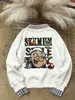 Sudadera de Patchwork Falsa de Dos Piezas para Mujer Marca de Moda Urbana Otoño e Invierno 2025 Cuello Polo Holgada Casual Retro Top de Forro Polar
